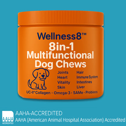 Wellness8™ 8-in-1 Multifunctional Dog Chews | Vet-Backed Clinical Formula