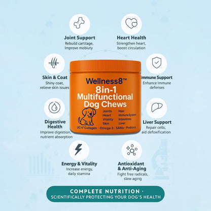 Wellness8™ 8-in-1 Multifunctional Dog Chews | Vet-Backed Clinical Formula
