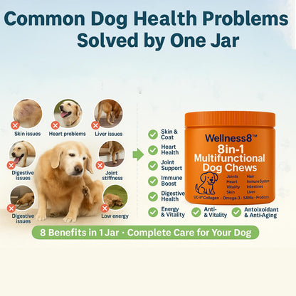 Wellness8™ 8-in-1 Multifunctional Dog Chews | Vet-Backed Clinical Formula