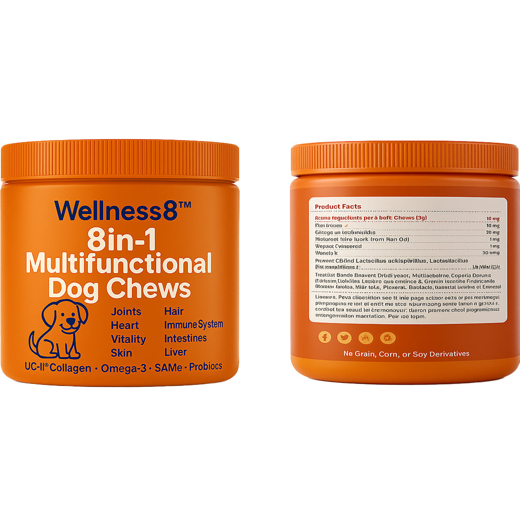 Wellness8™ 8-in-1 Multifunctional Dog Chews | Vet-Backed Clinical Formula